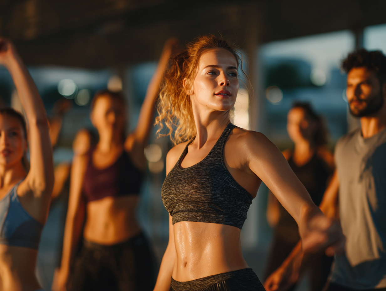 Активні люди різного віку займаються фітнесом